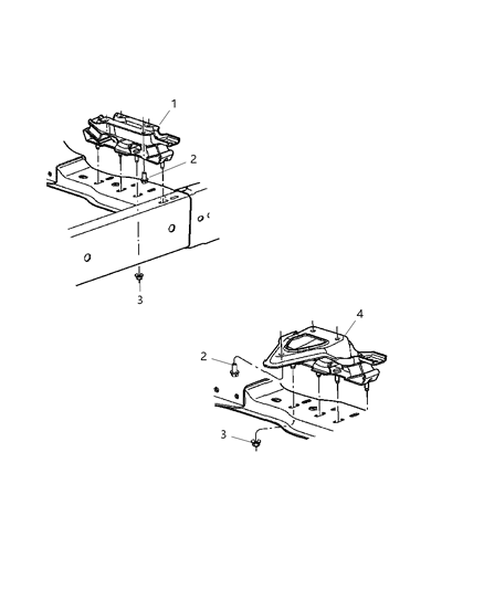 Bracket Transmission Mount Diagram for 52013581AB