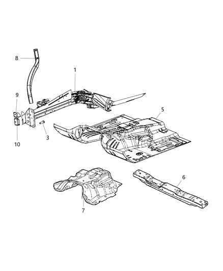 Insulation Floor Diagram for 55197462AD