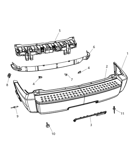 Absorber Rear Energy Diagram for 55157388AB