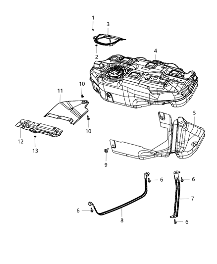 Tank Fuel Diagram for 68166587AB