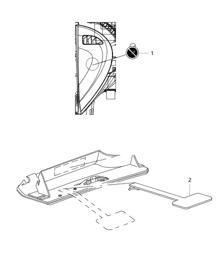 Label Seat Belt Warning Diagram for 55395183AA