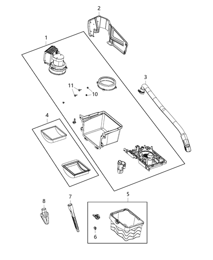 Hose Vacuum Extension Diagram for 68306890AB