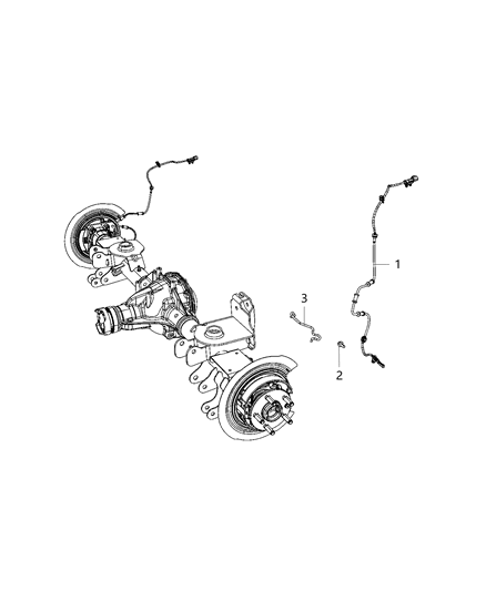 2009 Jeep Commander Bracket Cable Mounting Diagram for 68349028AB