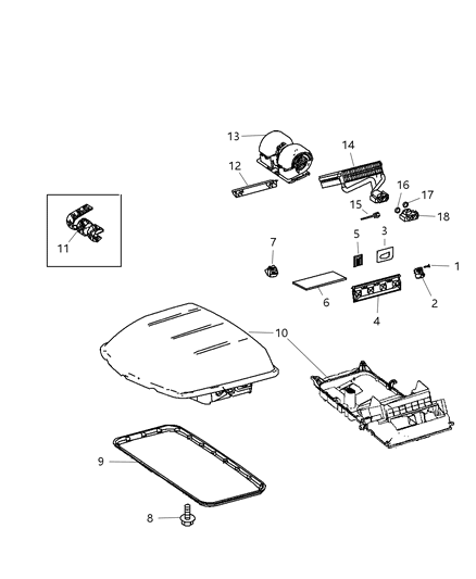 Housing Serviced Assembly AN Assembly Diagram for 68012608AA