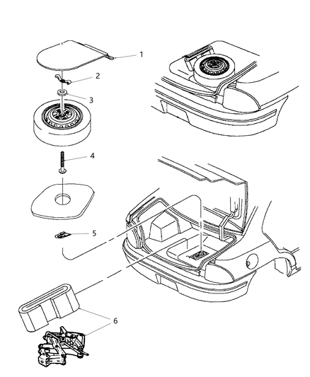 2004 Dodge Neon Jack Diagram for 5008275AB