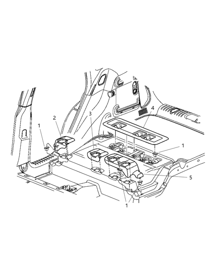2006 Chrysler PT Cruiser Bezel Seat Pivot Diagram for TK88BD5AD