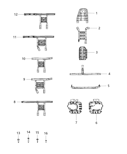 2021 Jeep Wrangler Skid Plate Front Diagram for 68302533AC