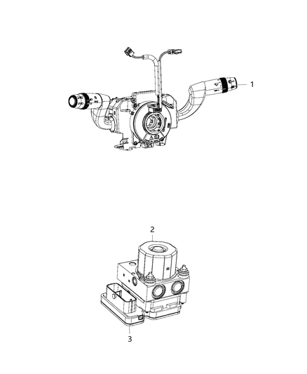 1997 Jeep Cherokee Hydraulic Control Unit Anti-Lock Brake System Diagram for 68240840AA