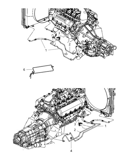 1995 Chrysler Sebring Tube And Hose Oil Cooler Pressure Diagram for 52029228AG