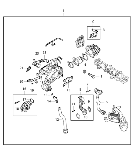 Valve Valve Assembly - EGR Diagram for 68093459AA