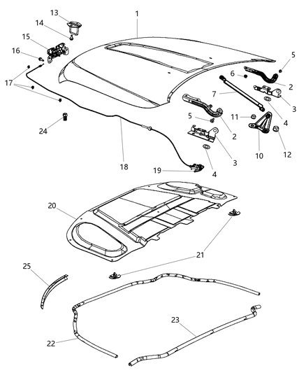 Hinge Hood Hood Half Diagram for 55369562AA
