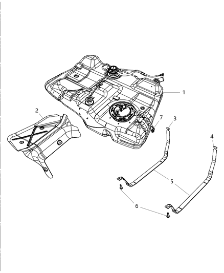 2007 Dodge Avenger Shield Fuel Tank Heat Diagram for 5171037AA