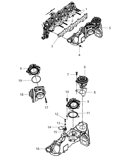 Manifold Assembly Intake See Notes, Limited Stock Diagram for 68029436AA