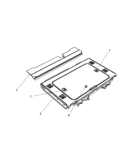 2013 Ram 2500 Latch Load Floor Cover Diagram for 5142350AB