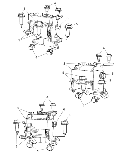 Insulator Engine Mount Diagram for 5105667AC