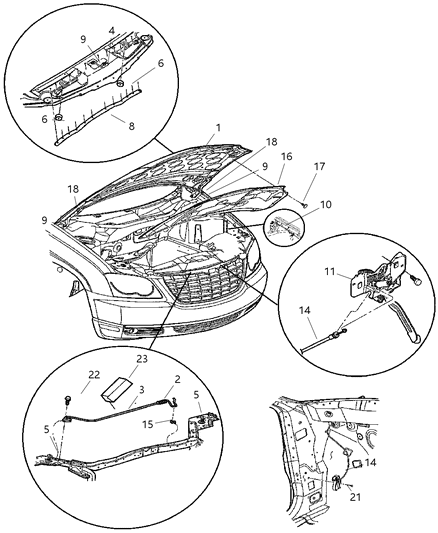 Hood Diagram for 5054277AA