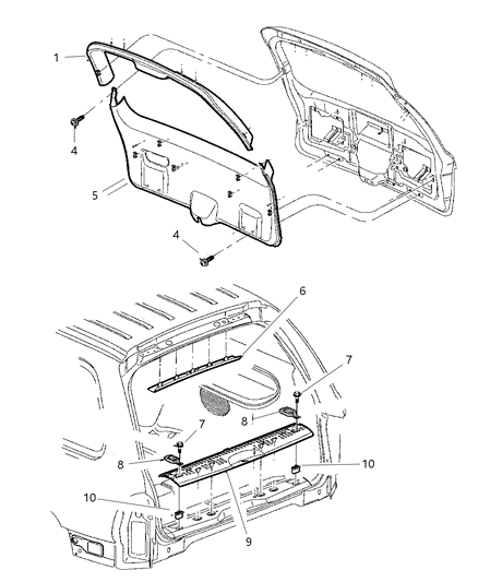 1992 Dodge Caravan Loop Cargo Tie Down Diagram for 55350801AA