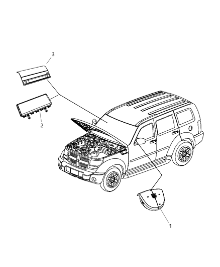 1989 Dodge Aries Air Bag Driver, Driver Side Diagram for 1GC99DK7AF