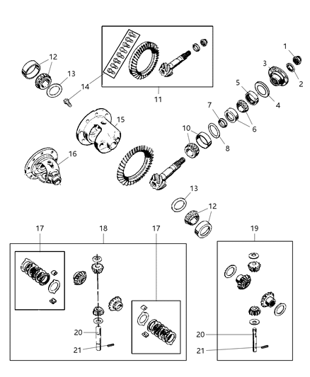 2024 Jeep Grand Wagoneer L Case Assembly Differential Diagram for 68035642AA