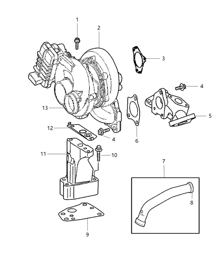 2013 Jeep Wrangler Line Charge Air Diagram for 5175738AA