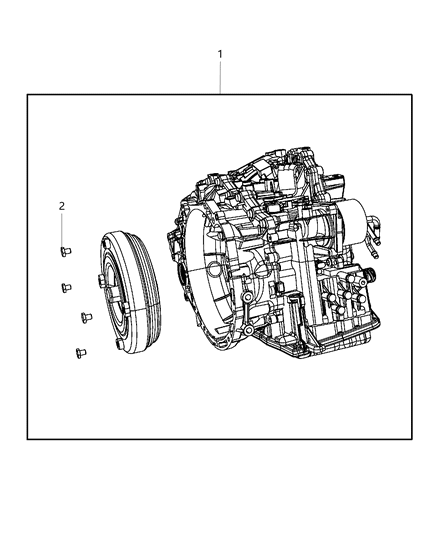 2017 Ram 2500 Transaxle Package With Torque Converter Diagram for 68010997AA