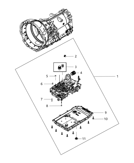 Valve Body Diagram for 68235738AD
