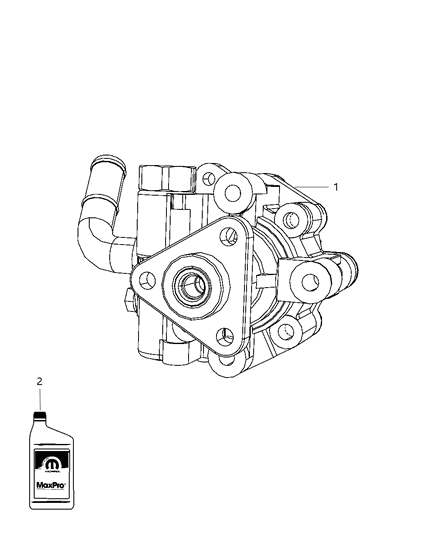 Pump Power Steering Diagram for 68092525AA