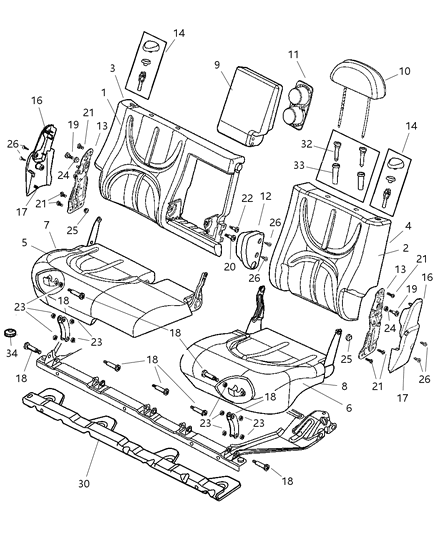 Bezel Tether Diagram for US121DVAA