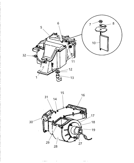 2019 Ram 3500 Housing, A/C Evaporator Coil Diagram for V9900002