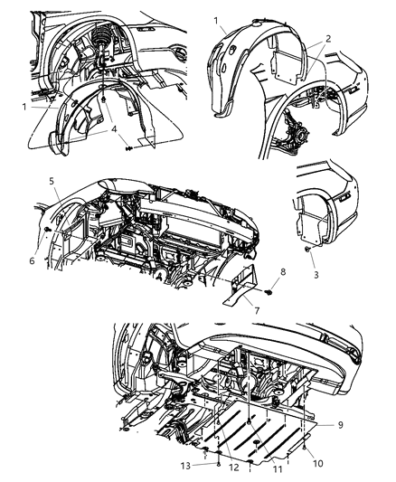 Shield Fender Diagram for 4389813AC