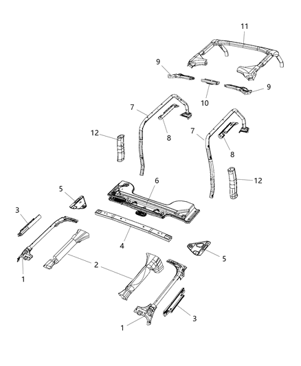 1989 Dodge Spirit Enclosure Speaker Diagram for 5RB12DX9AD