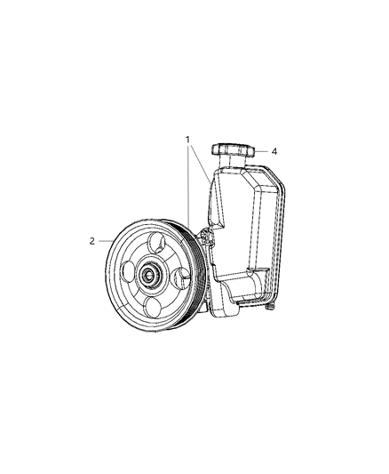 Pump Power Steering Diagram for 52129328AB