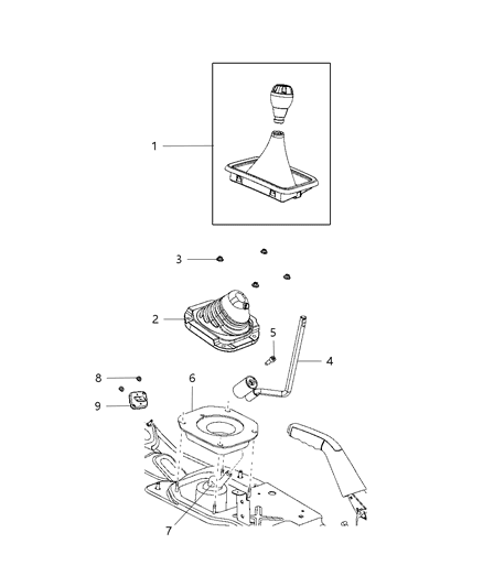Shifter Tower Diagram for 5159147AA