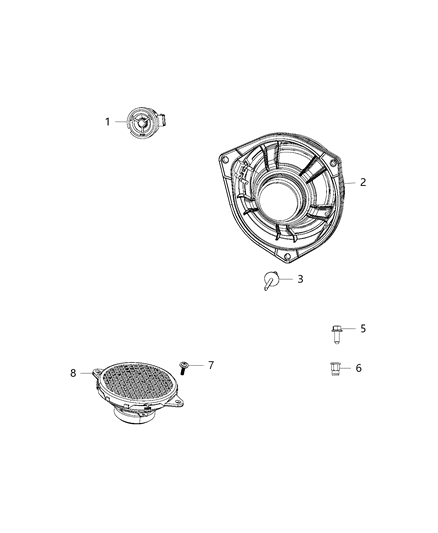 Bracket Speaker Diagram for 68283821AA