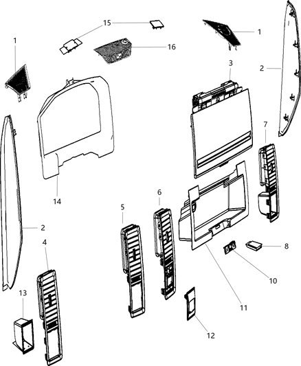 2006 Dodge Stratus Grille Speaker Left Diagram for 1NL961L1AA