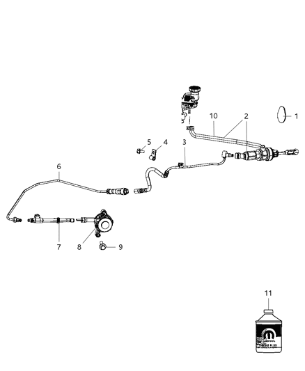 Actuator Hydraulic Clutch Diagram for 5106031AB