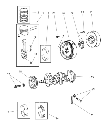 Bearing Crankshaft Diagram for 4792020
