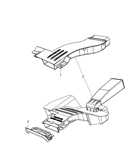 2009 Jeep Compass Duct Fresh Air Diagram for 4891646AD