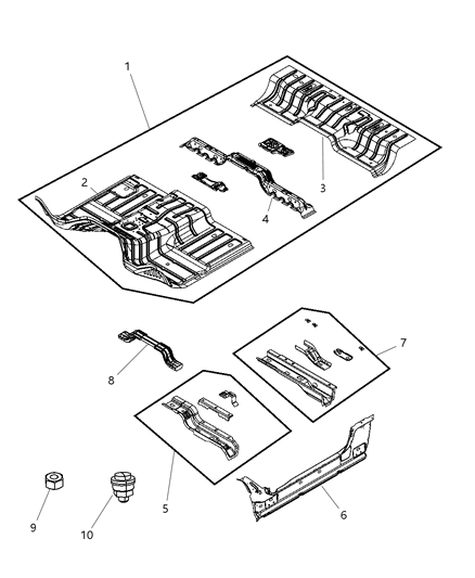 Sill Bodyside Diagram for 68144993AA