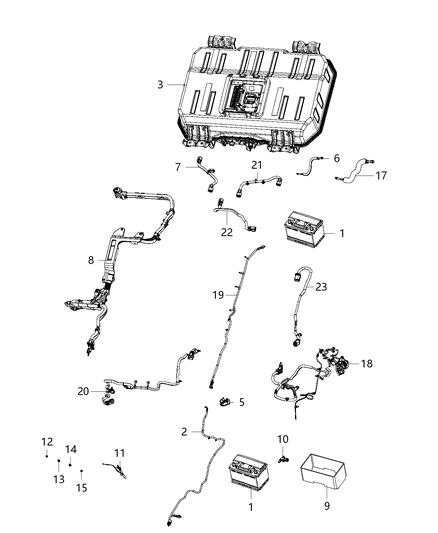 1991 Jeep Comanche Battery Storage Diagram for BLAH6650AA