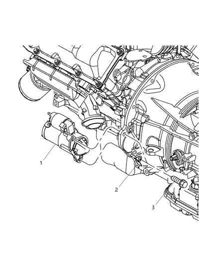 2001 Chrysler Concorde Starter Engine Diagram for 4801253AA