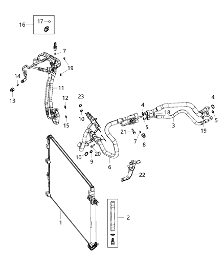 2007 Jeep Commander Line A/C Liquid Jumper Diagram for 68288392AA