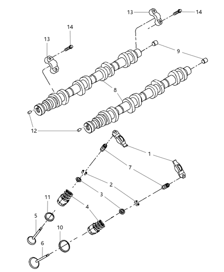 2012 Jeep Wrangler Adjuster Valve Lash Diagram for 68045795AA