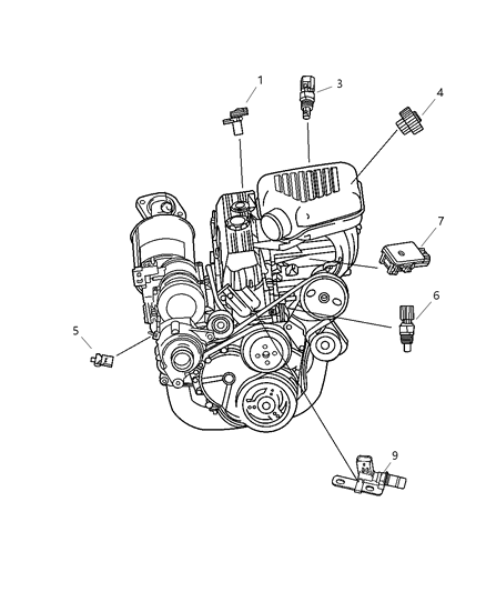 2023 Jeep Grand Wagoneer L Sensor Kit Throttle Position Diagram for 5019411AD