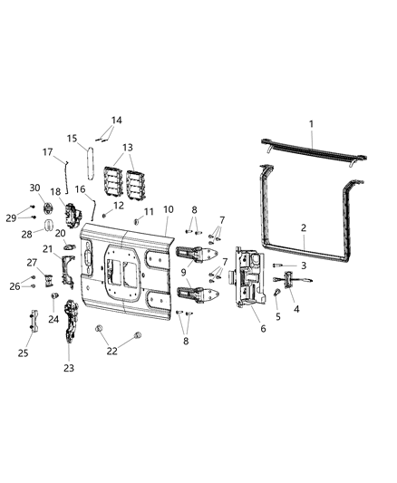 1984 Dodge Ramcharger Check Strap Diagram for 68282134AE