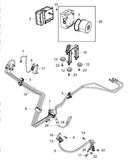 Module Anti-Lock Brake System Diagram for 68399772AC