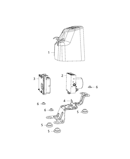 Module Anti-Lock Brake System Diagram for 68283579AC