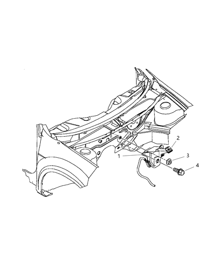 Cap Coolant Recovery Bottle Diagram for 5017468AA