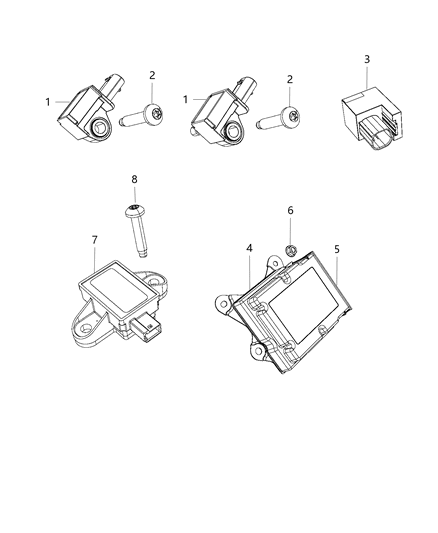 Module Occupant Restraint Diagram for 68358974AB