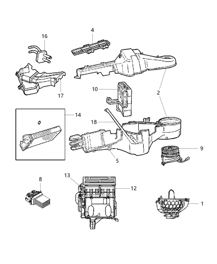 2017 Dodge Charger Housing Air Inlet Diagram for 5083106AA